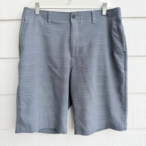 Nicklaus Men's Golf Shorts 34 Blue Gray Striped Preppy Country Club